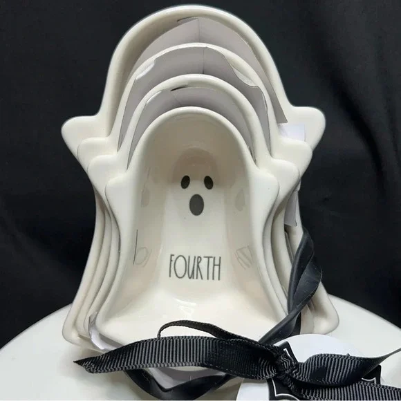 Rae Dunn Halloween 2024 Purple Luster Beware Canister & Ghost Measuring Cups - Picture 15 of 15